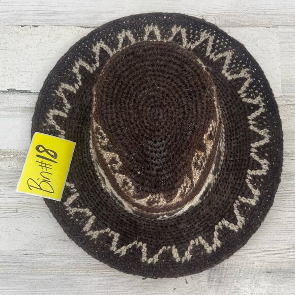 Vintage Handwoven Peruvian 100% Alpaca Wool Hat - Picture 2 of 4